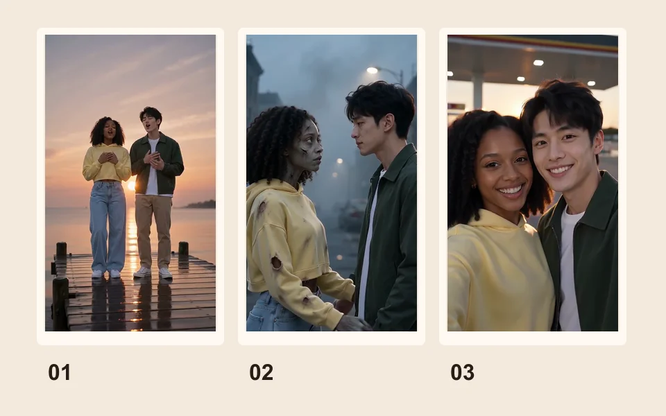 Instruction diagram: Pick the trend, add a photo.